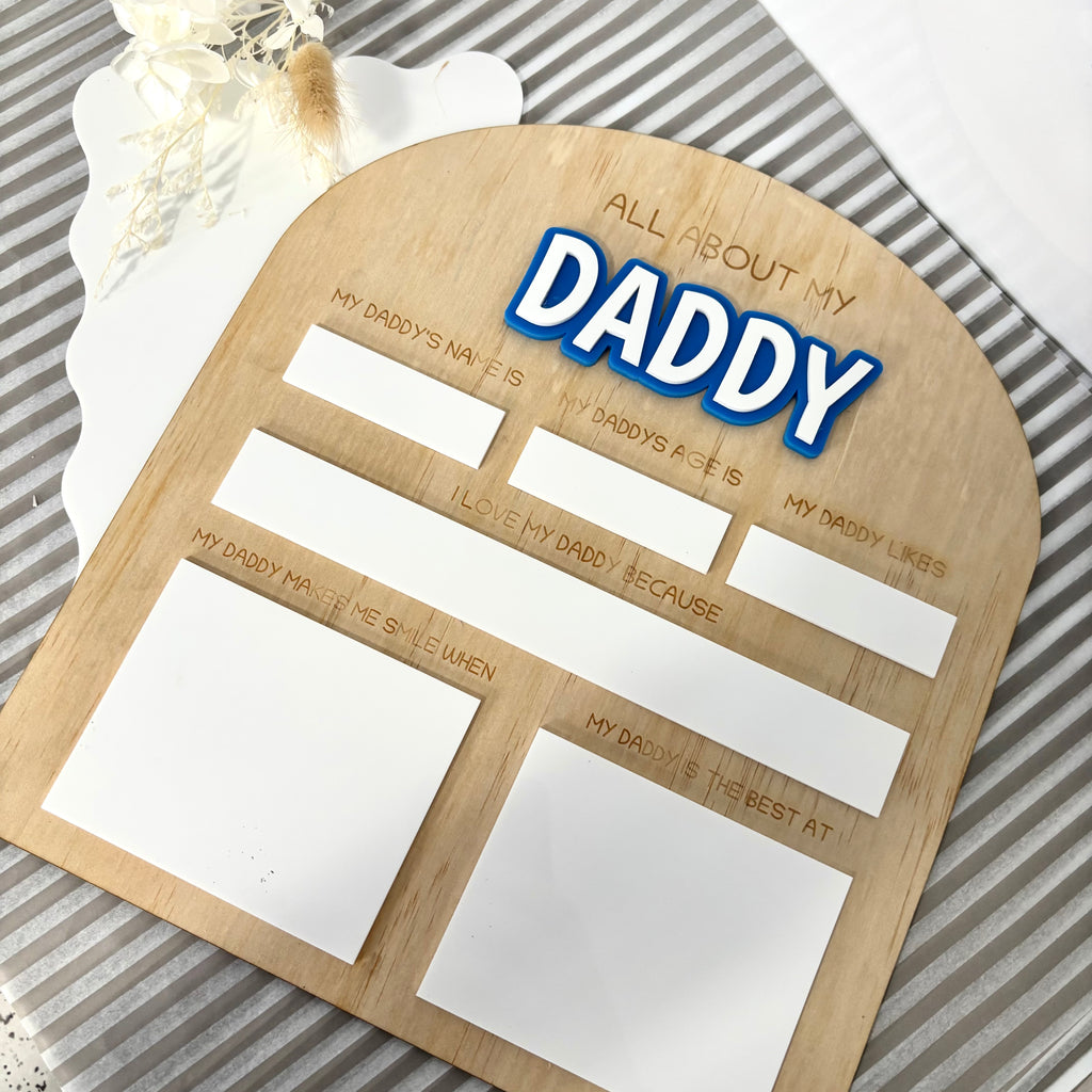 "I Love My Daddy Because" Keepsake Board