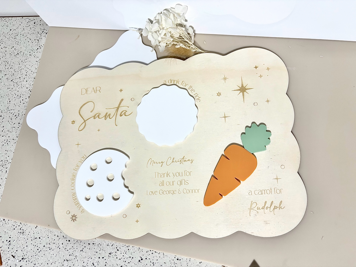 Christmas Eve Milk, Cookies, and Carrot Board