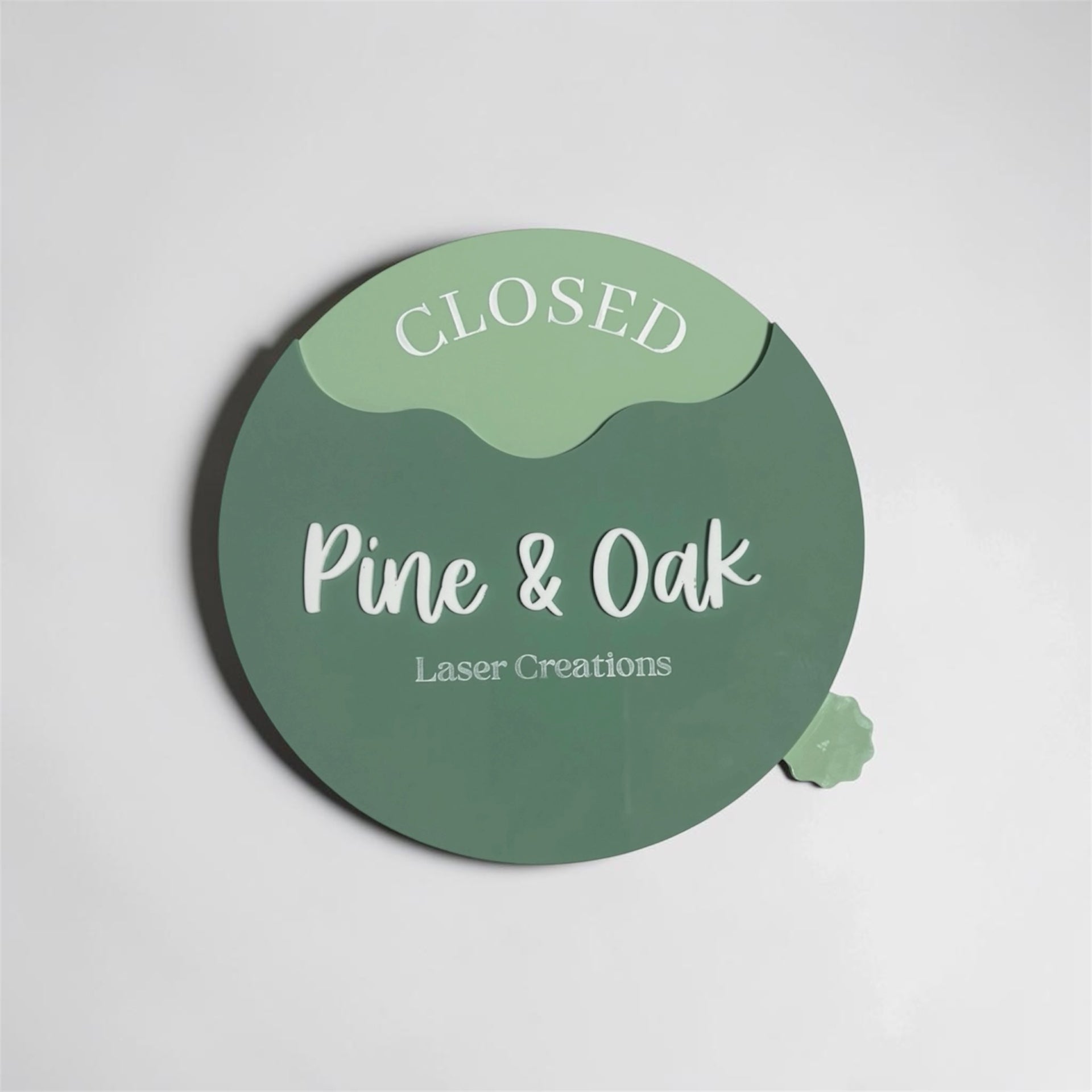 Rotating Open & Closed Sign with Return Time