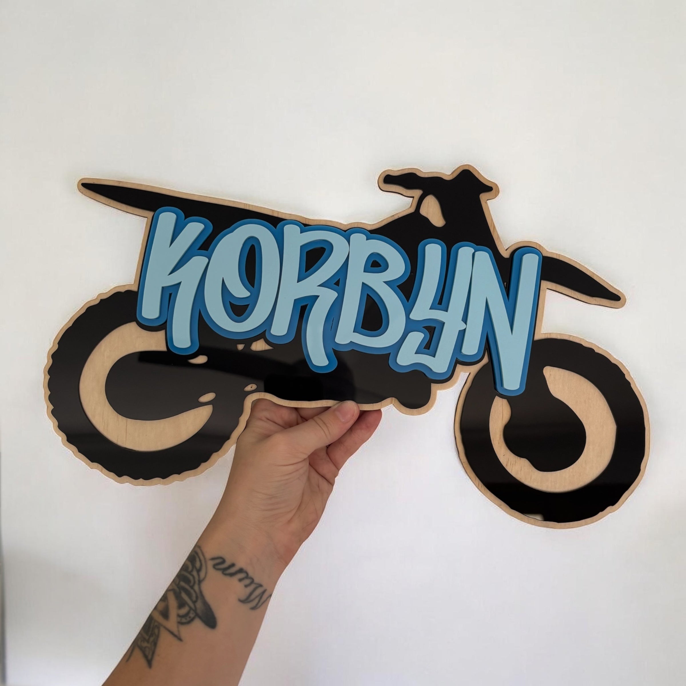 Motor Bike Kids Personalised Sign