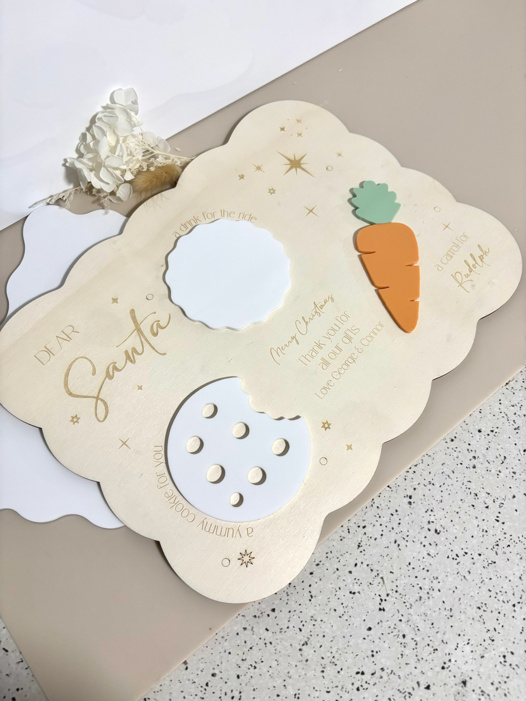 Christmas Eve Milk, Cookies, and Carrot Board