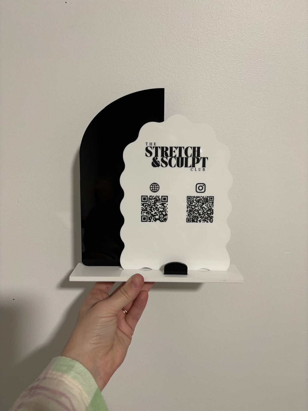 Double Arch Business Card QR Code Stand