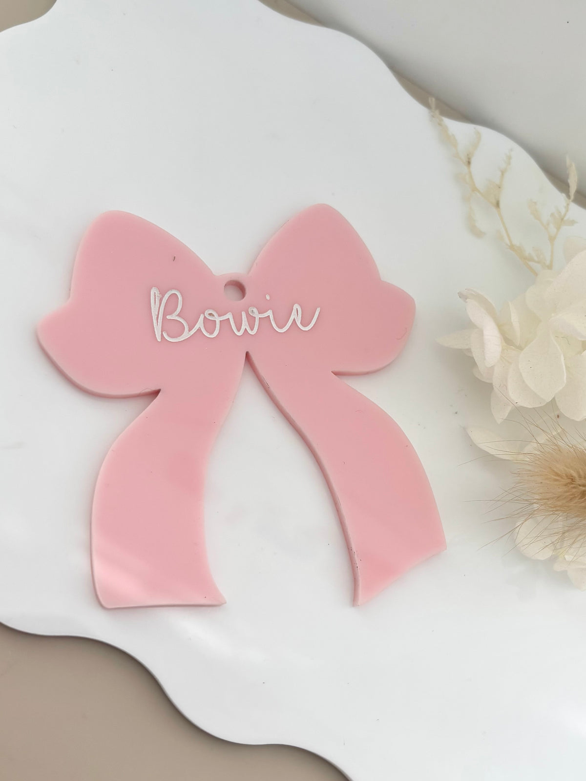Personalised Christmas Bow Ornament
