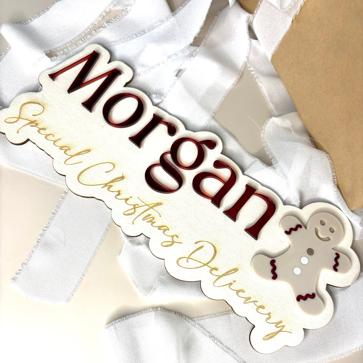 Gingerbread Man Christmas Plaque