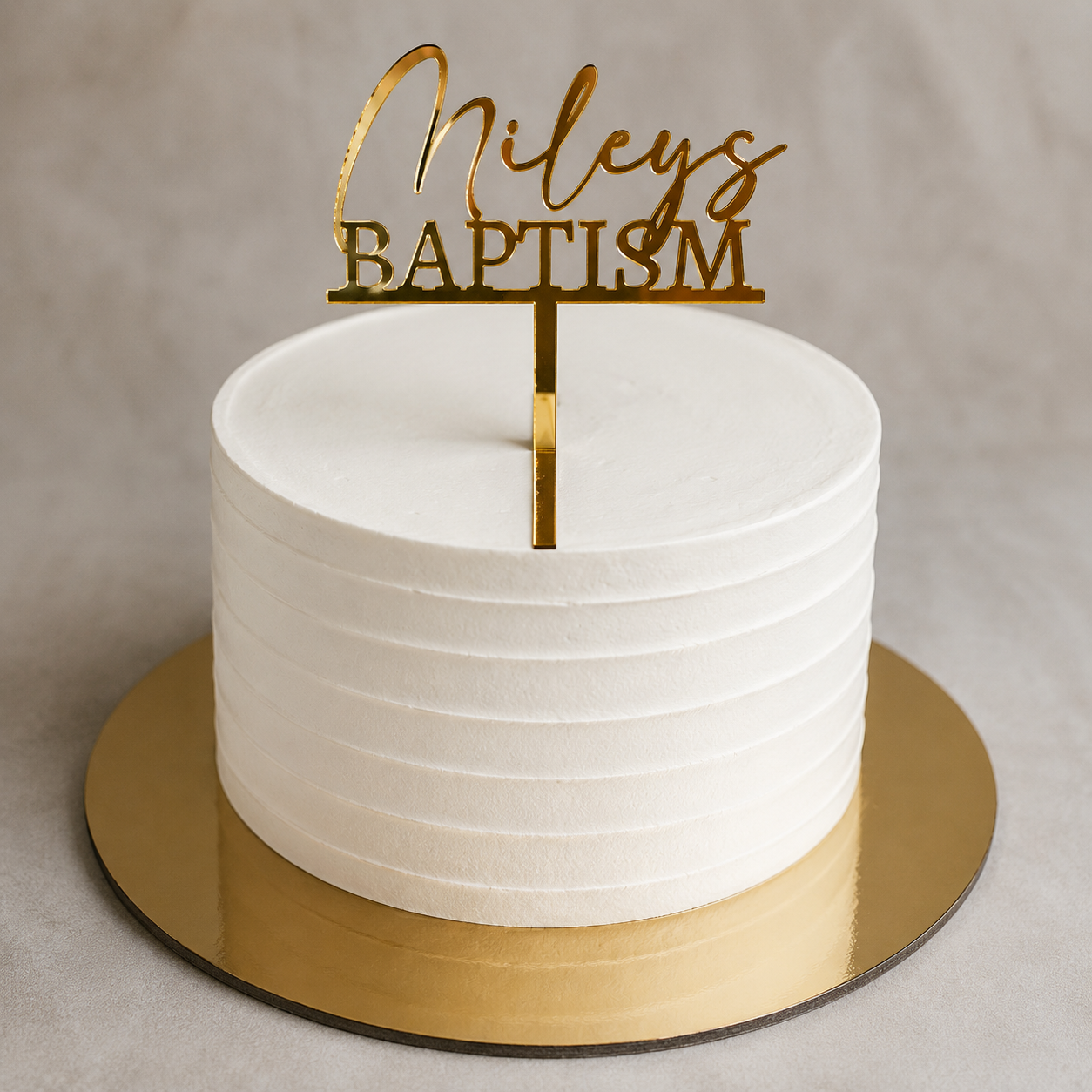 Elegant Gold Birthday Cake Topper