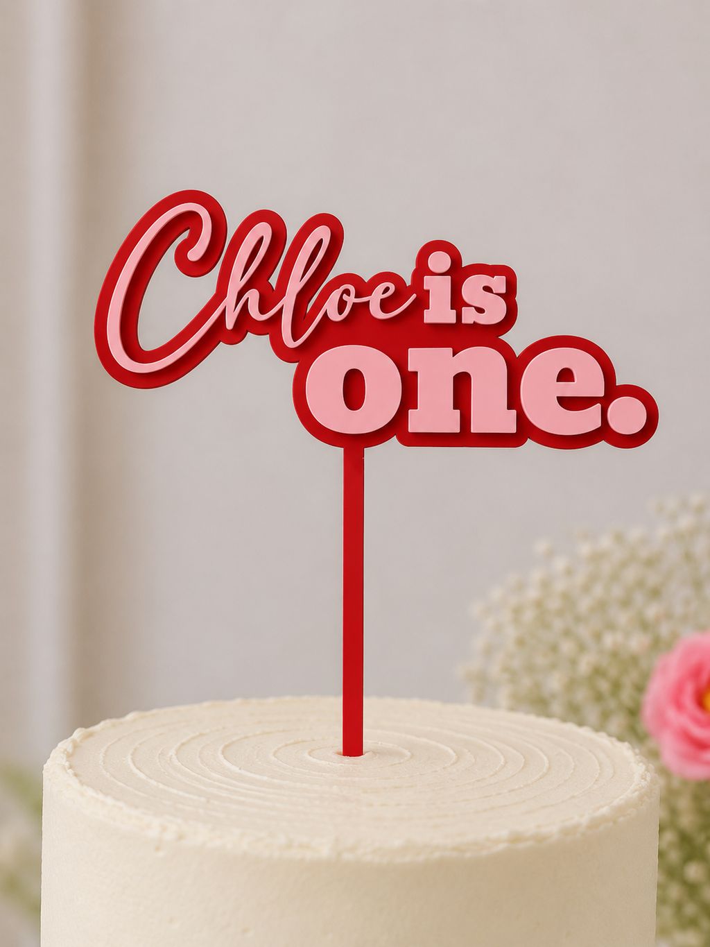 Personalised Age & Name Cake Topper