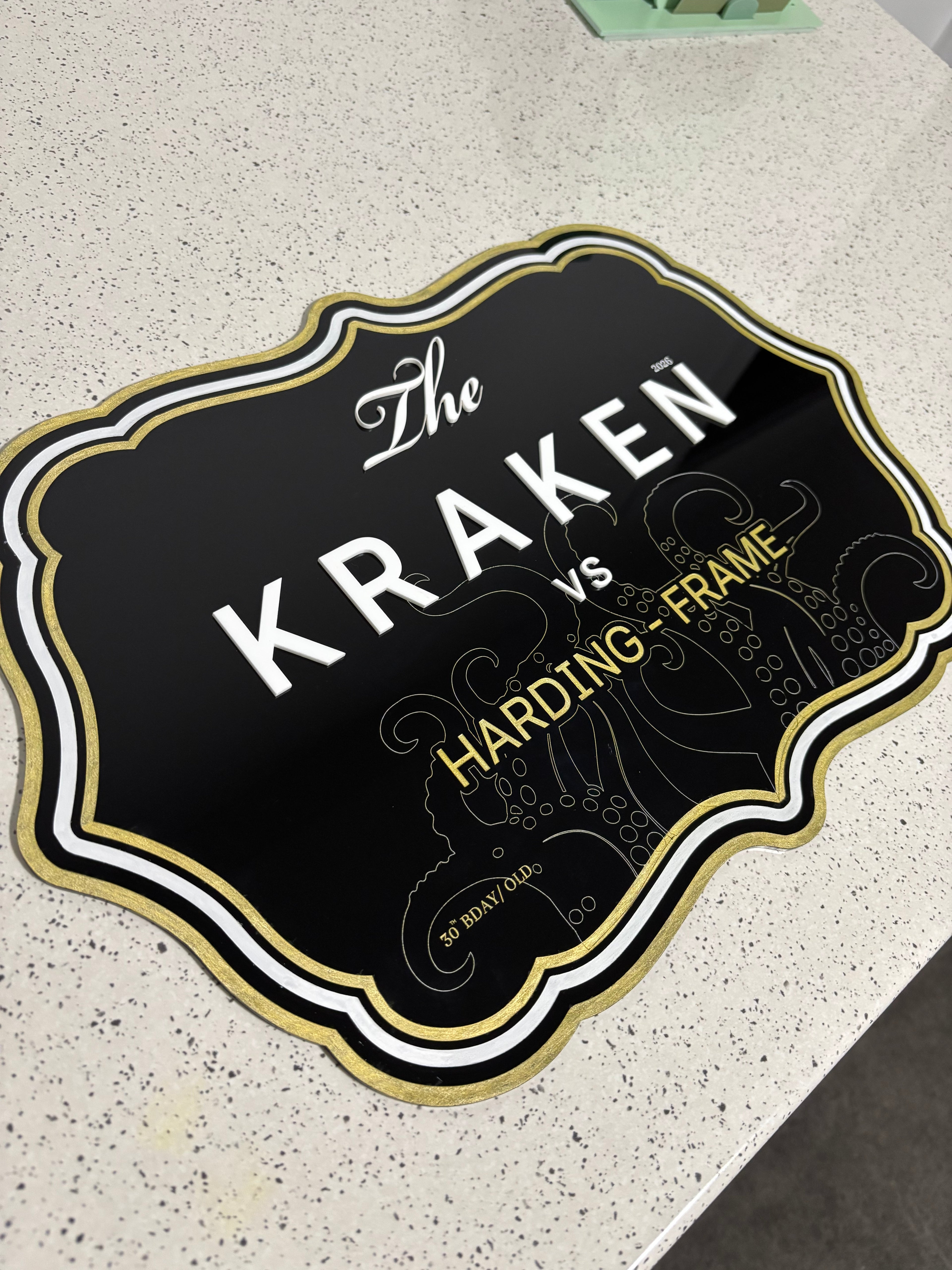 Kraken Inspired Bar Sign