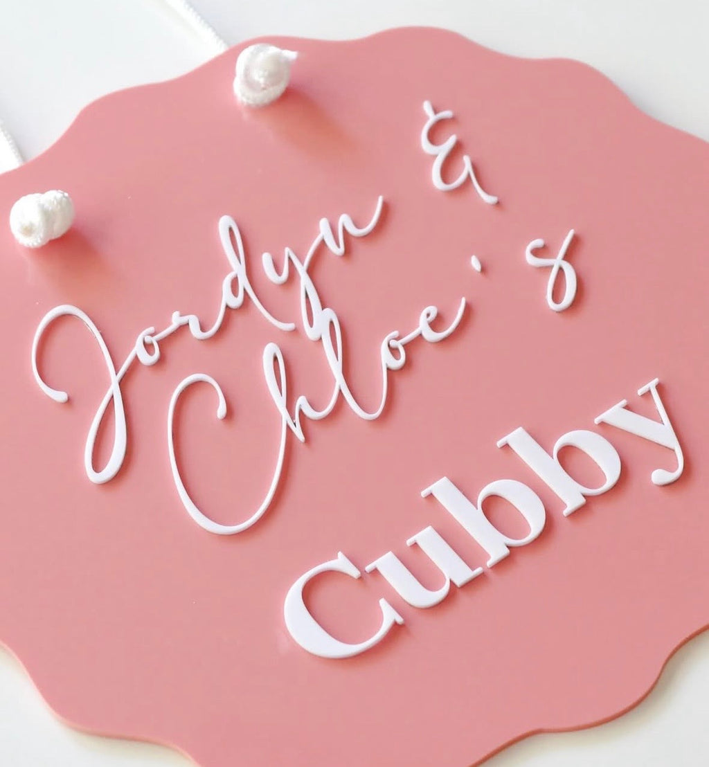 Wavy Cubby Sign