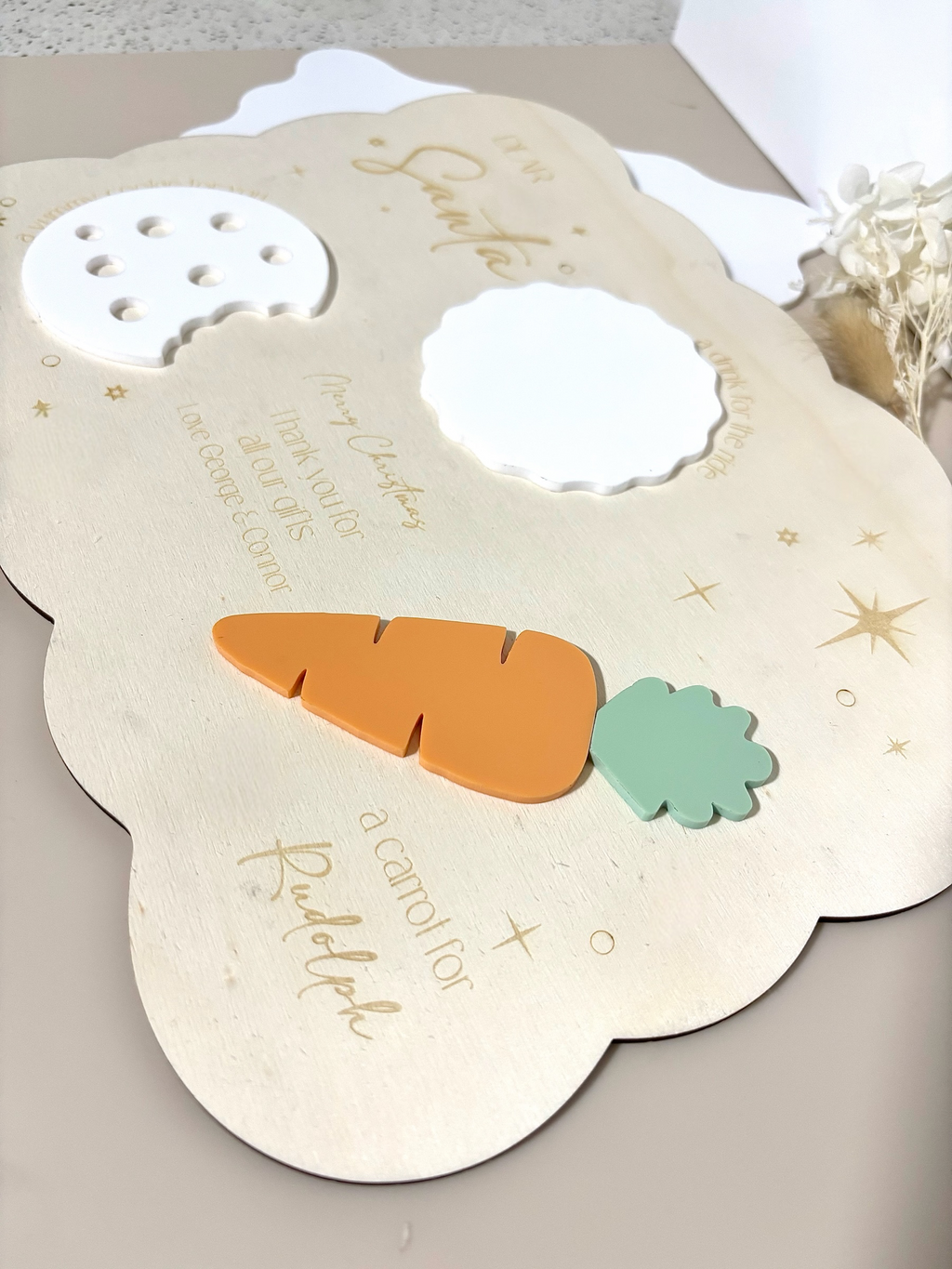 Christmas Eve Milk, Cookies, and Carrot Board