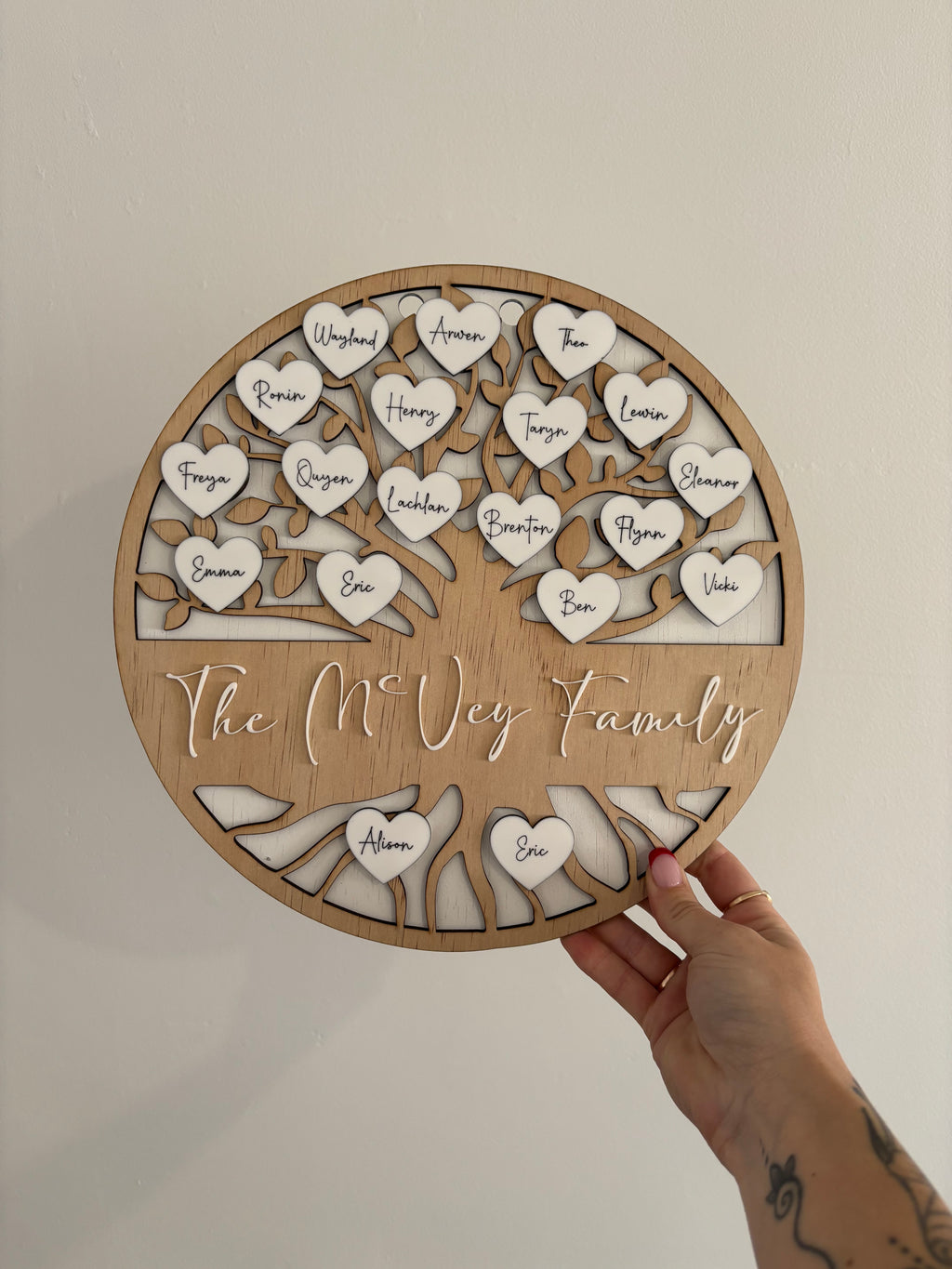 Personalised Family Tree Display | Custom Family Keepsake