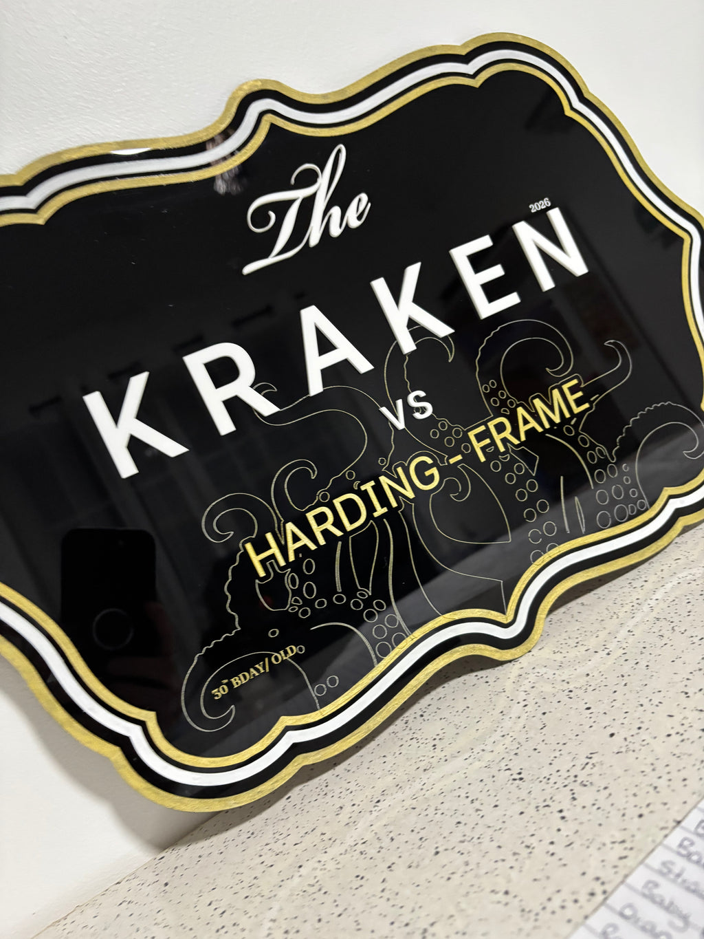 Kraken Inspired Bar Sign