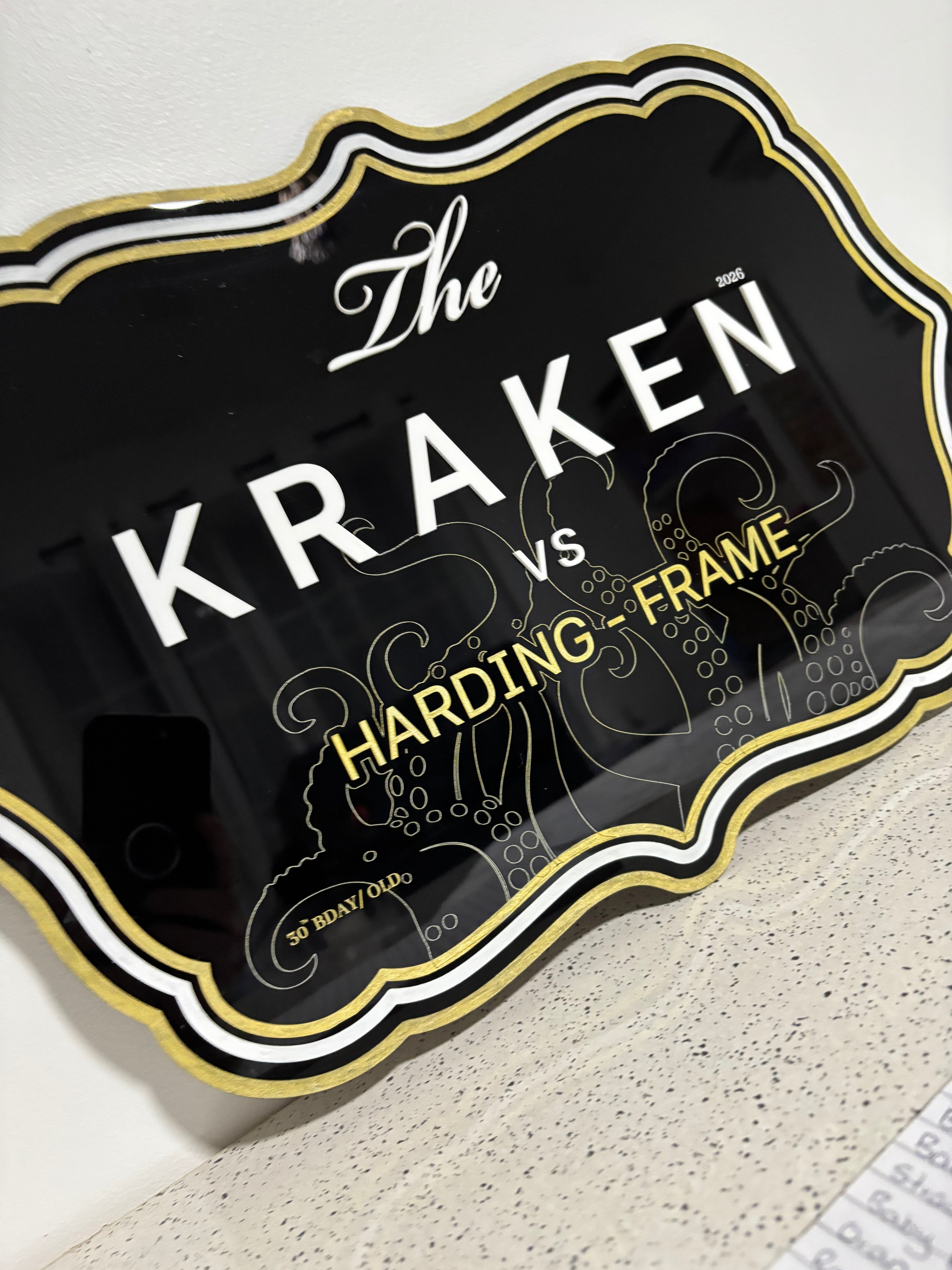 Kraken Inspired Bar Sign