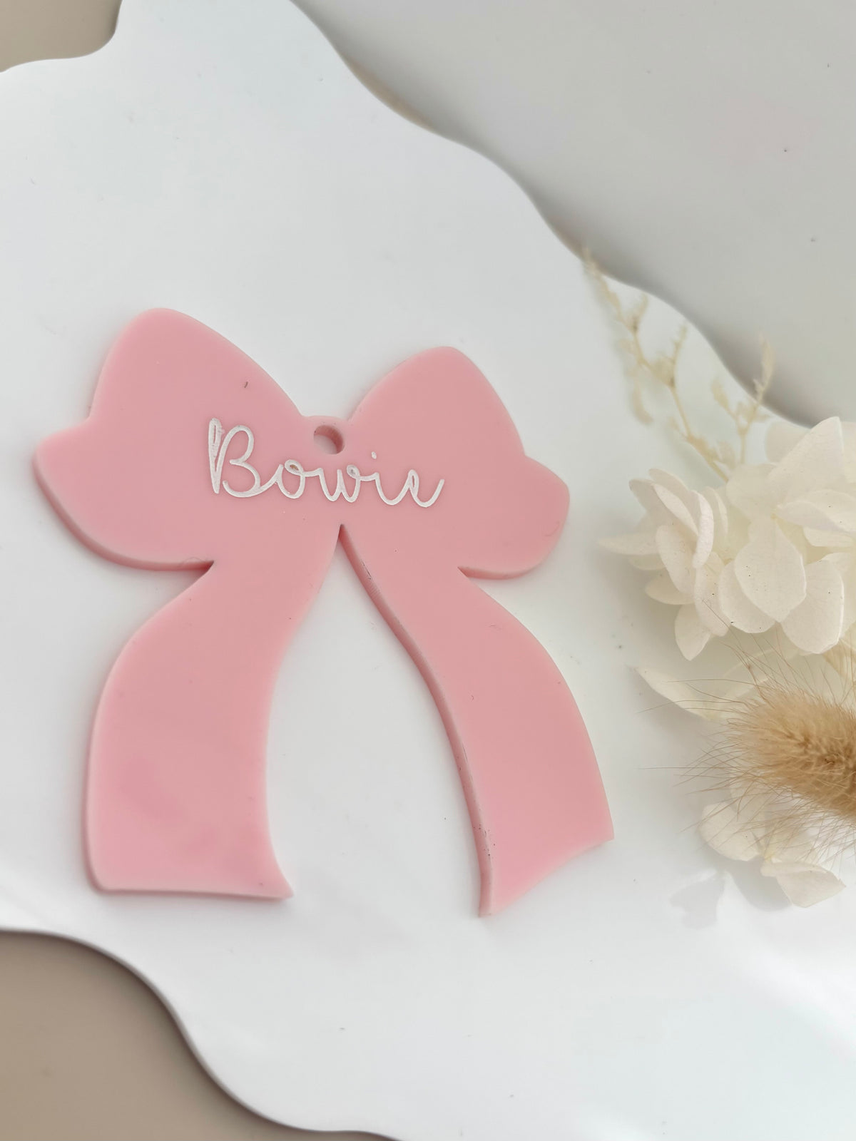 Personalised Christmas Bow Ornament
