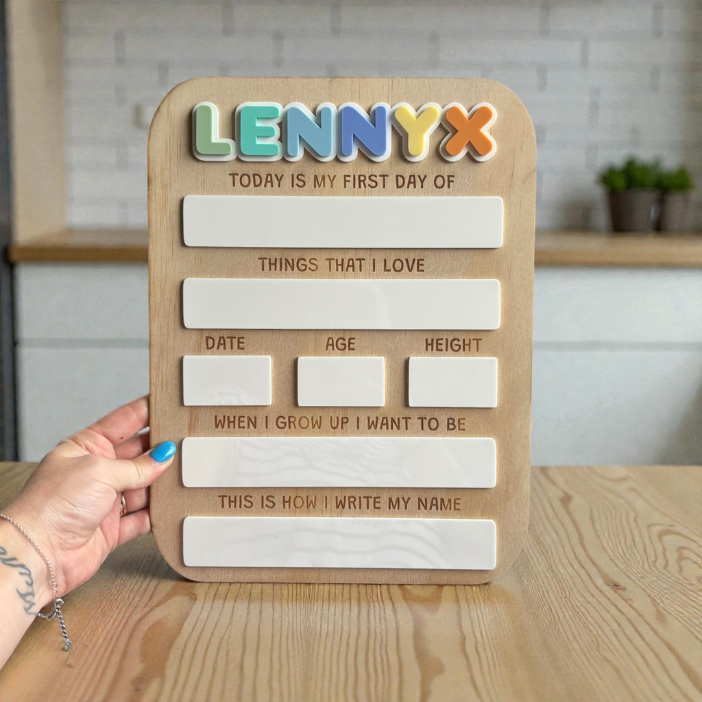 Personalised Rainbow School Board