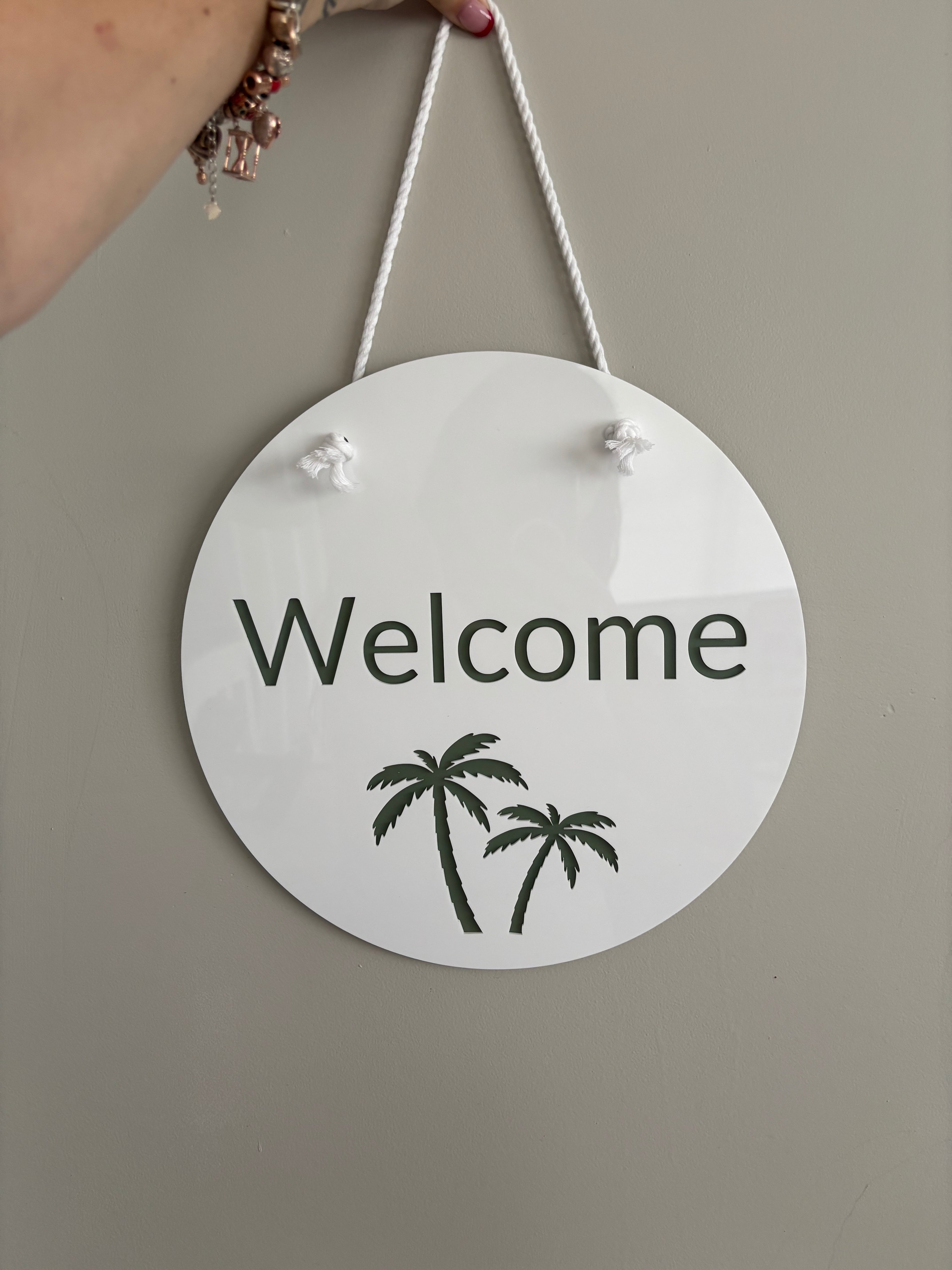 Tropical Welcome Sign for Home