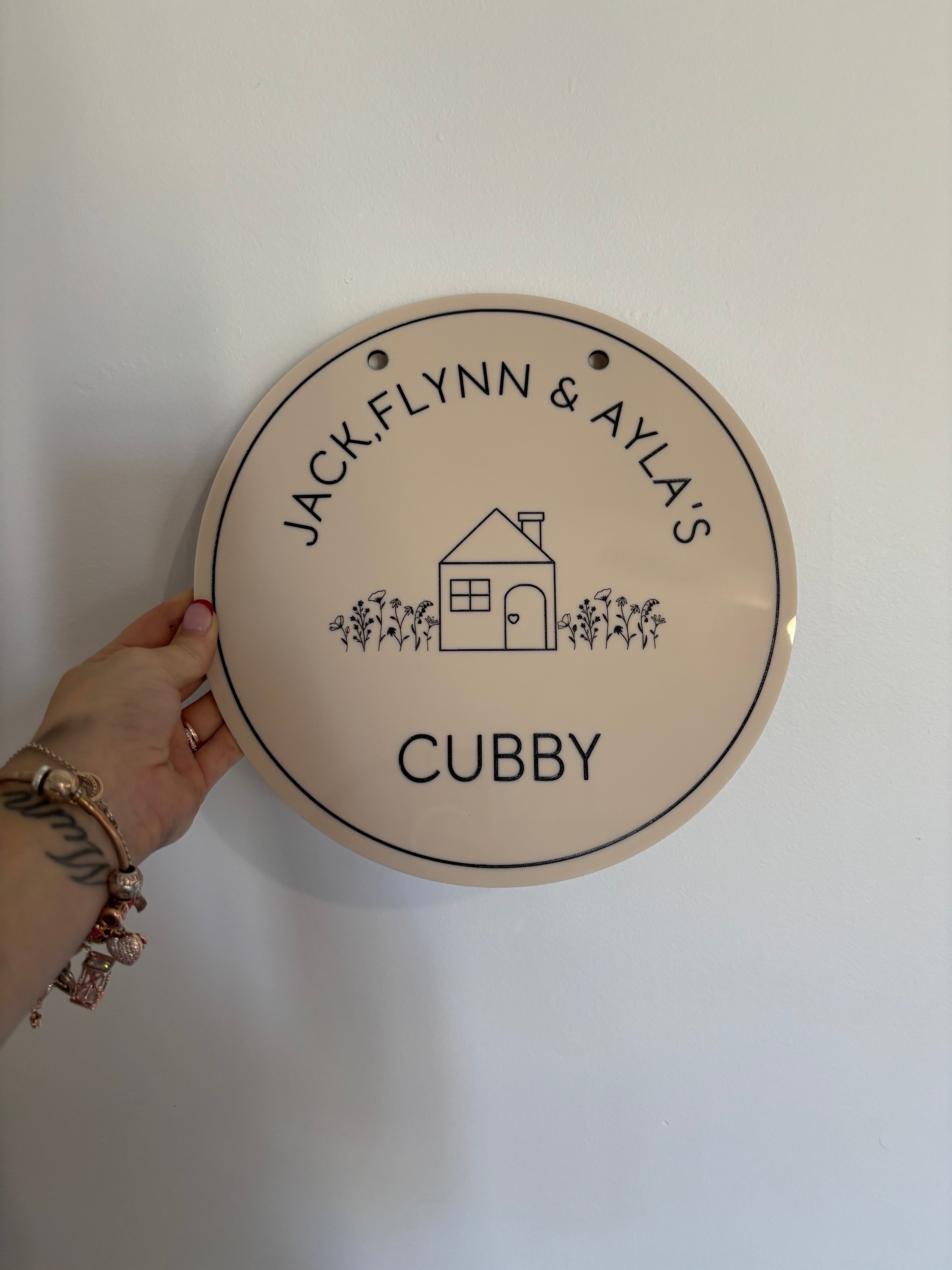 Cottage Home Cubby Sign