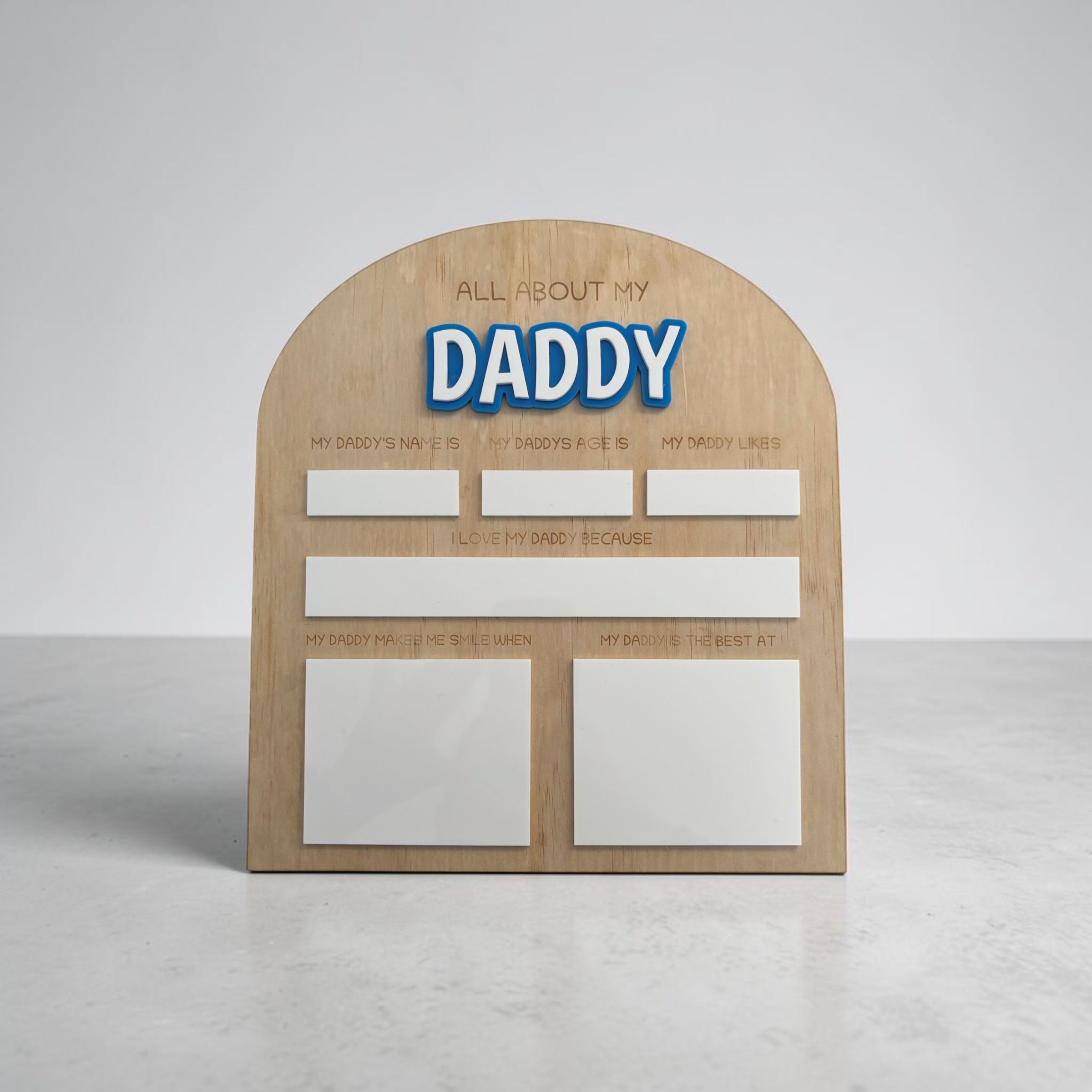 "I Love My Daddy Because" Keepsake Board