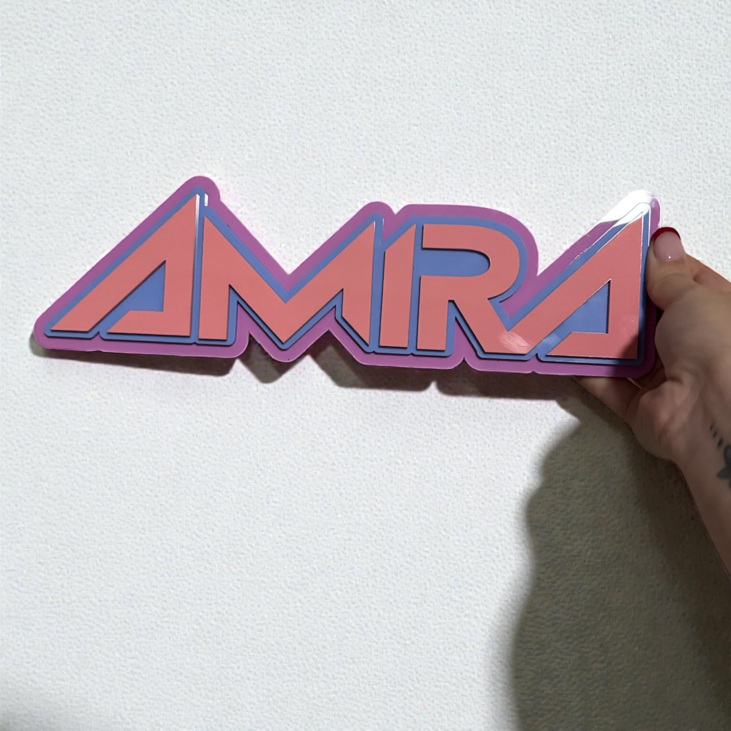 Vibrant Kpop-Inspired Name Plaque