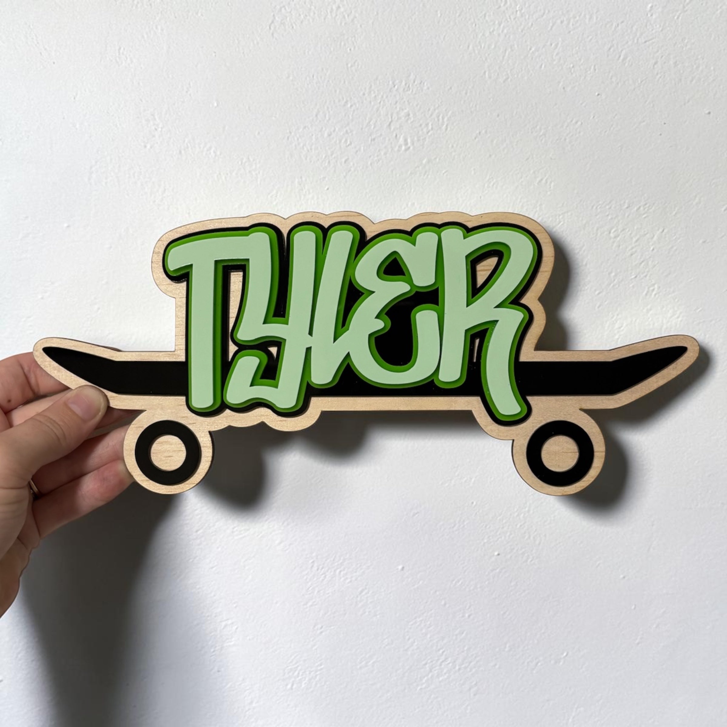 Skateboard Personalised Sign