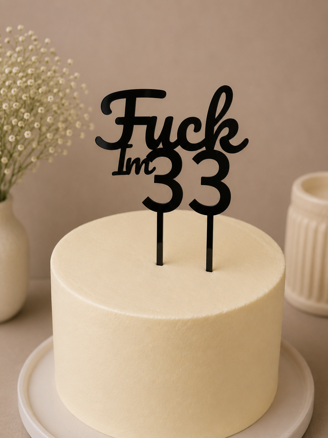 Bold Humour Birthday Cake Topper