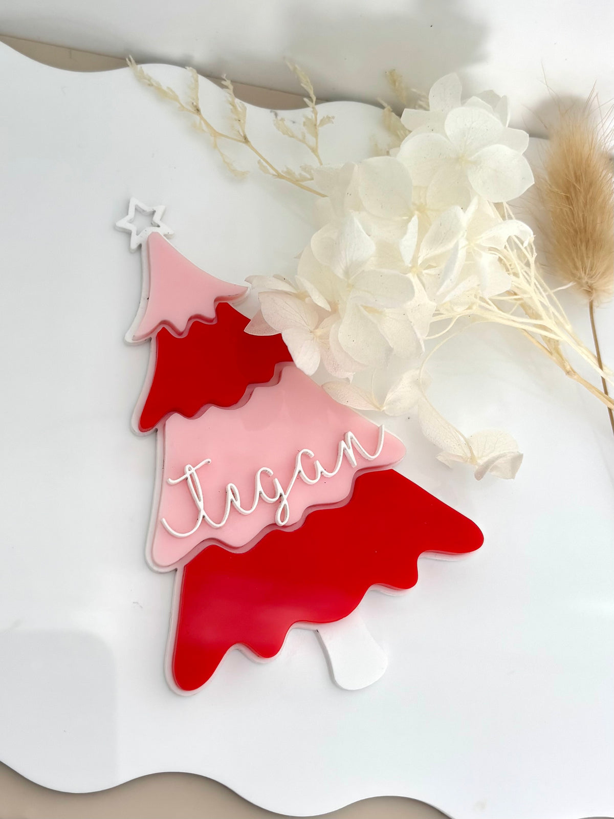 Personalised Two-Tone Christmas Tree Ornament