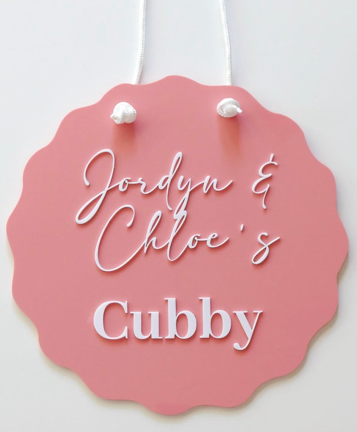 Wavy Cubby Sign