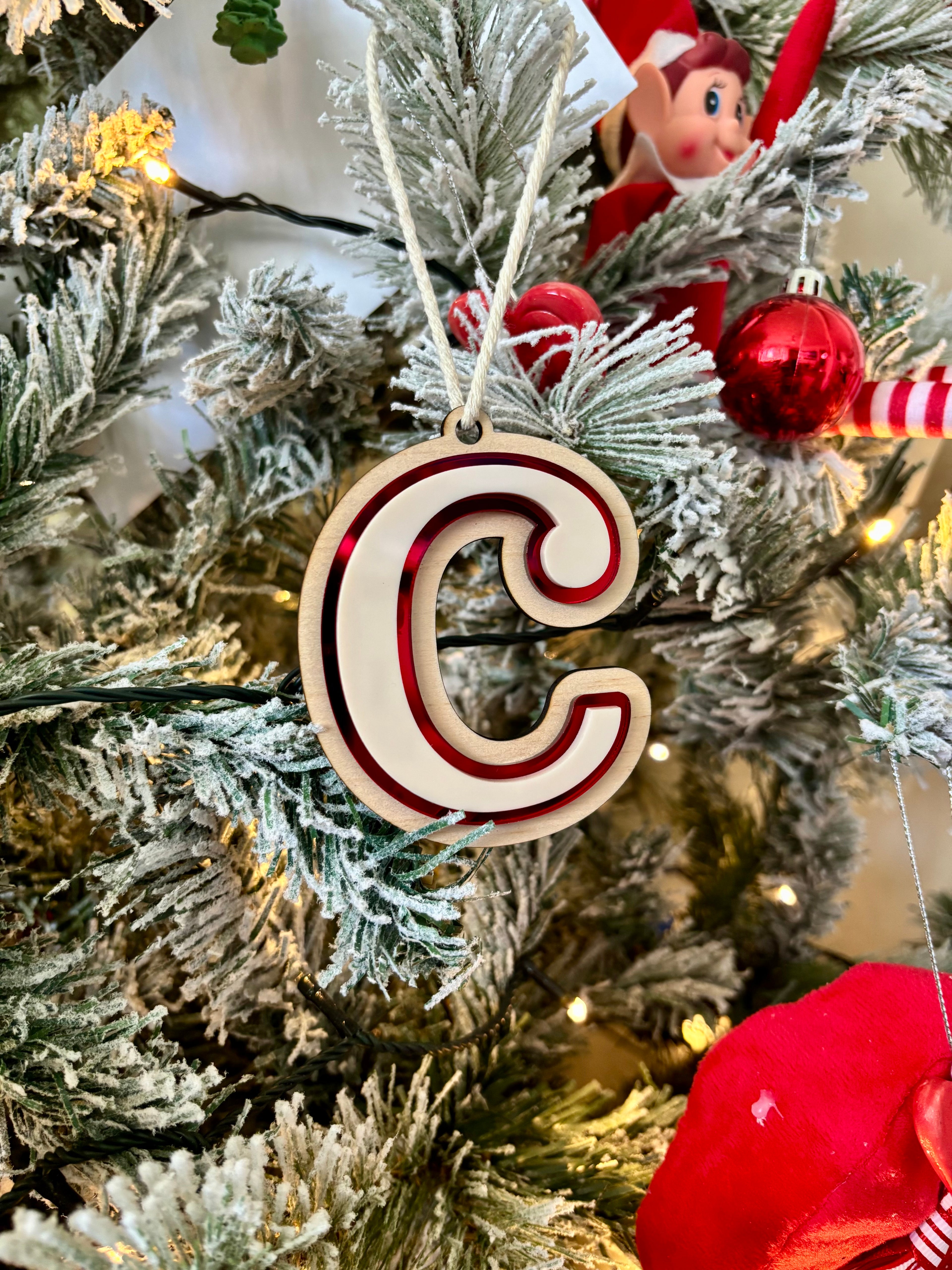 Personalised Letter Christmas Ornament