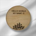Hello World Wooden Name Plaque