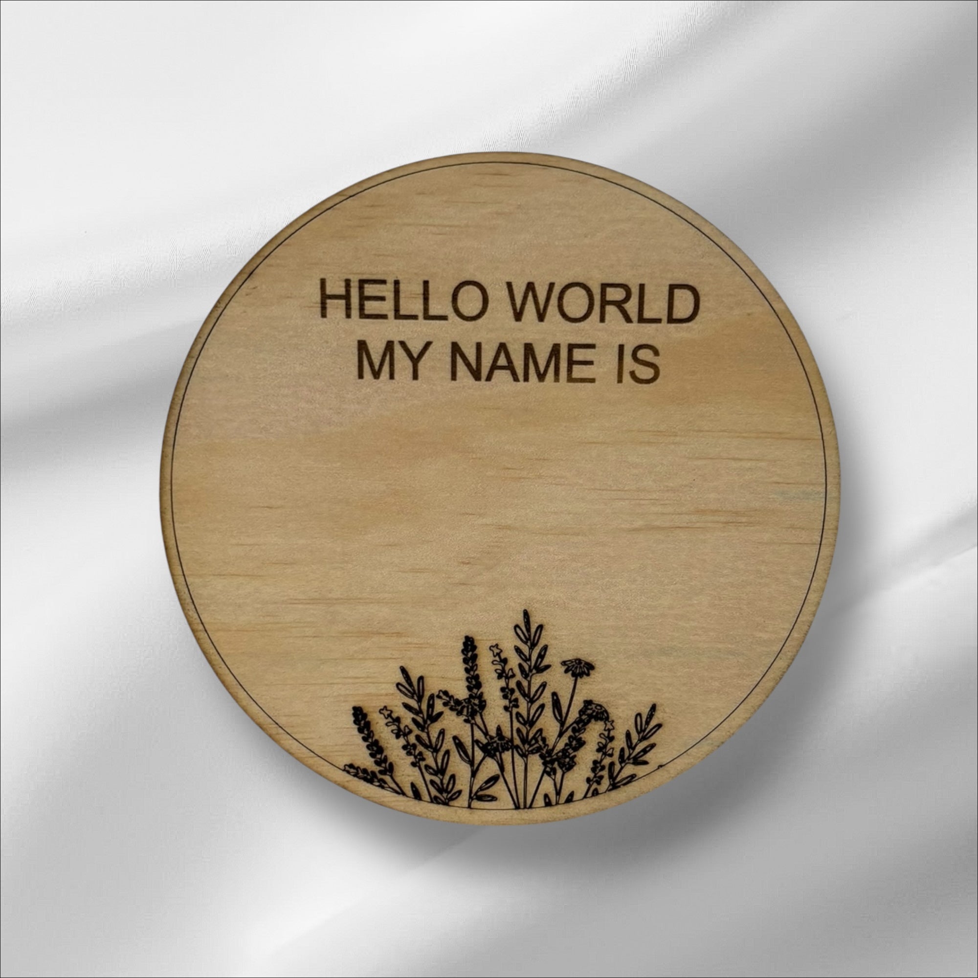 Hello World Wooden Name Plaque