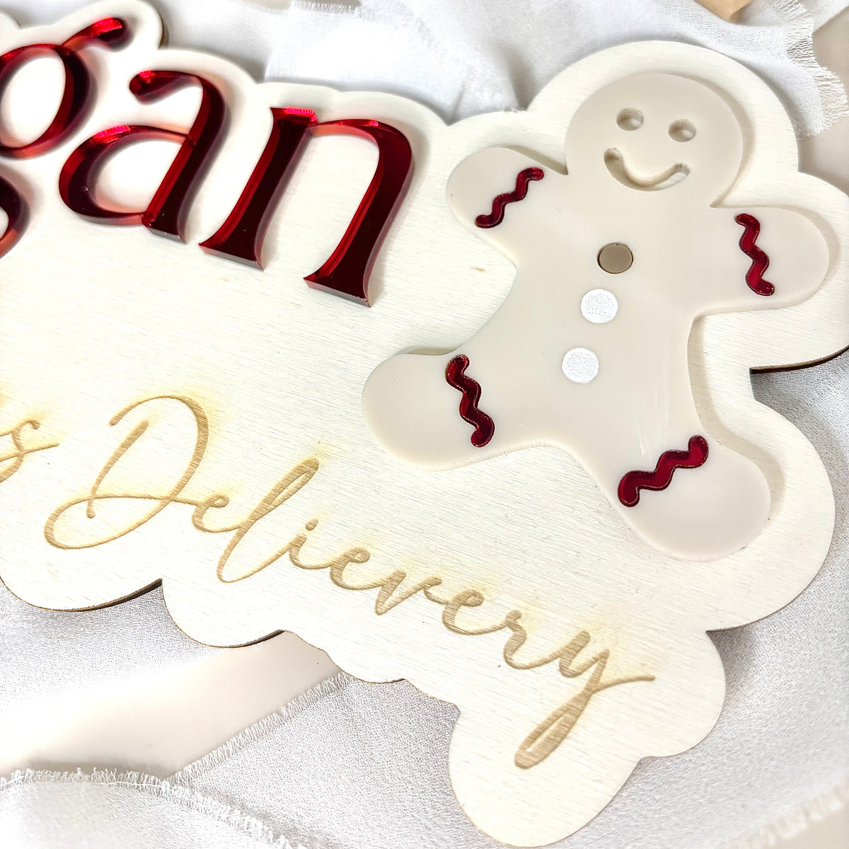 Gingerbread Man Christmas Plaque