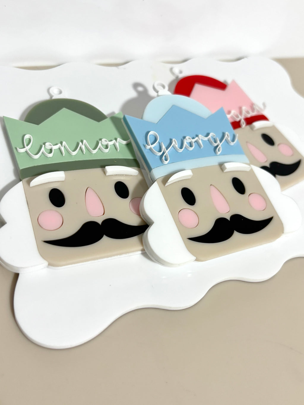 Personalised Nutcracker Head Christmas Ornament