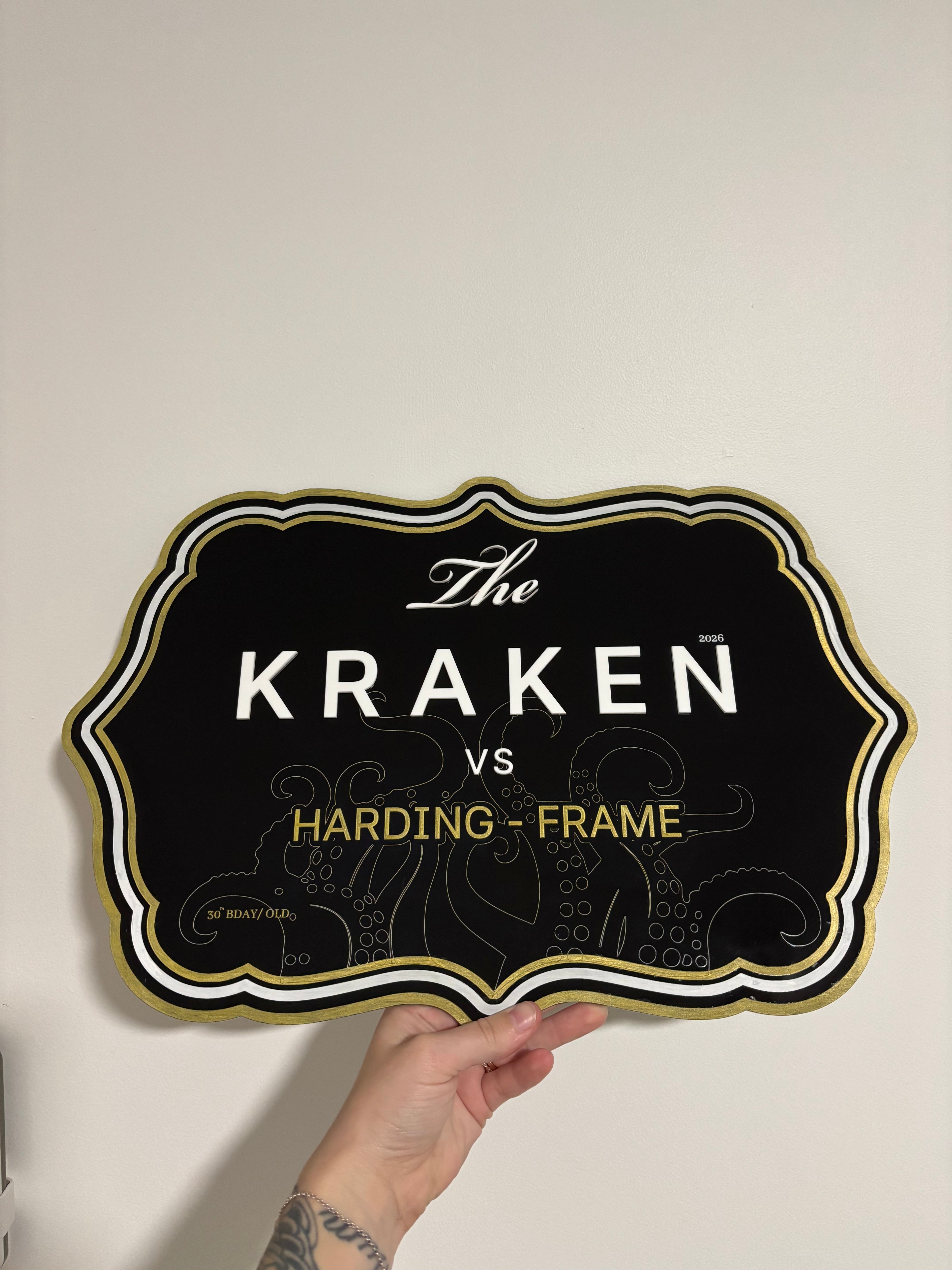 Kraken Inspired Bar Sign