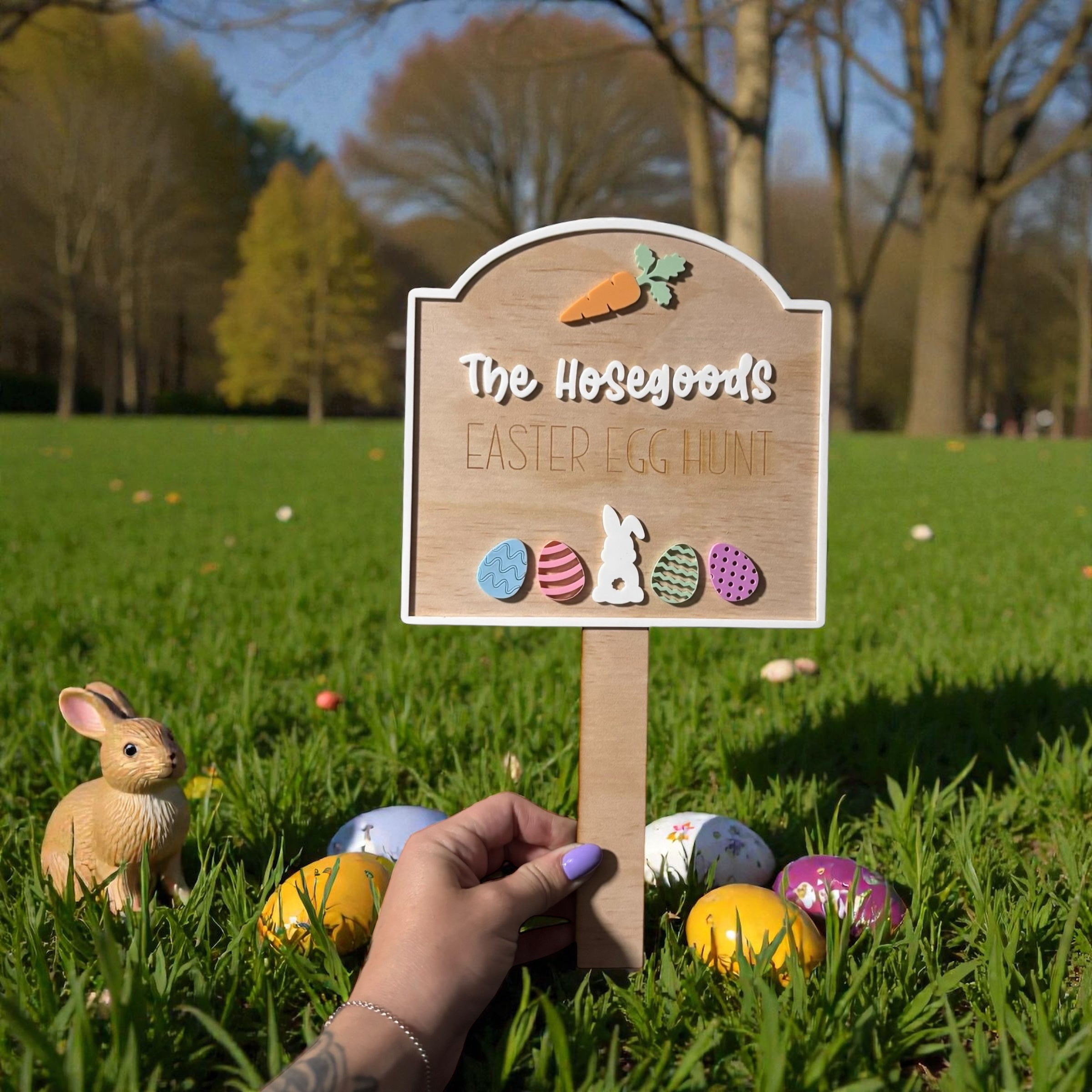 Personalised Easter Hunt Sign