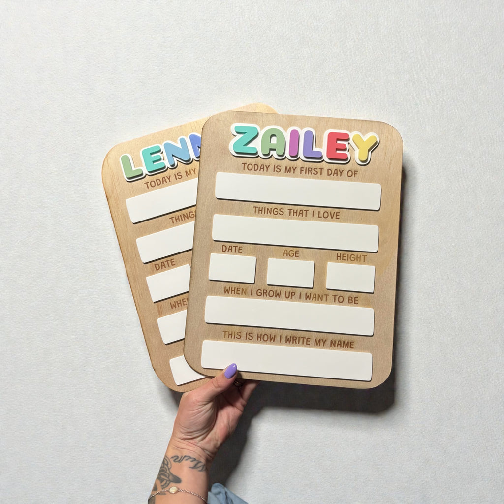 Personalised Rainbow School Board