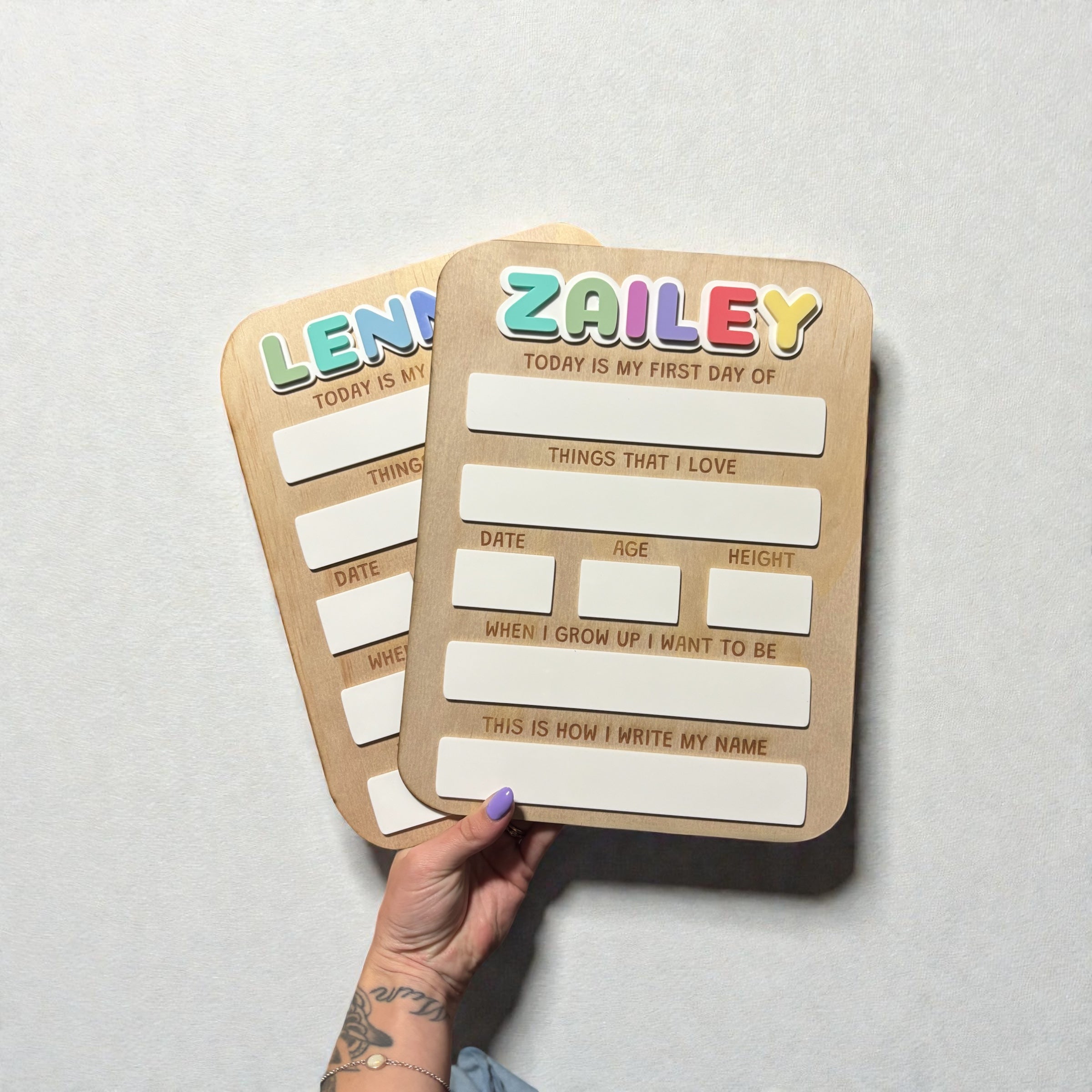 Personalised Rainbow School Board