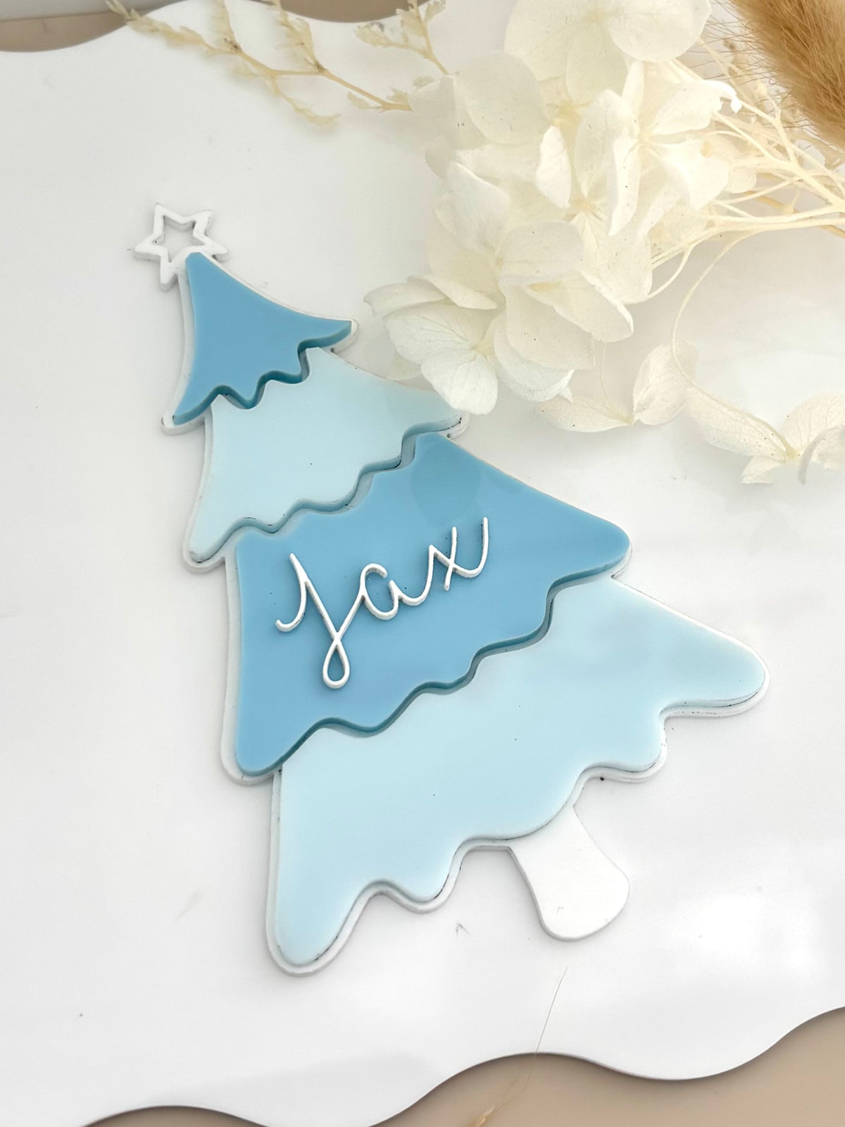 Personalised Two-Tone Christmas Tree Ornament