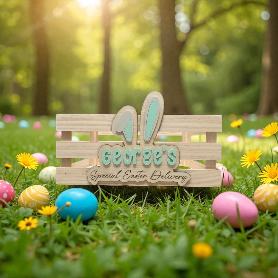 Personalised Easter Crate & Plaque