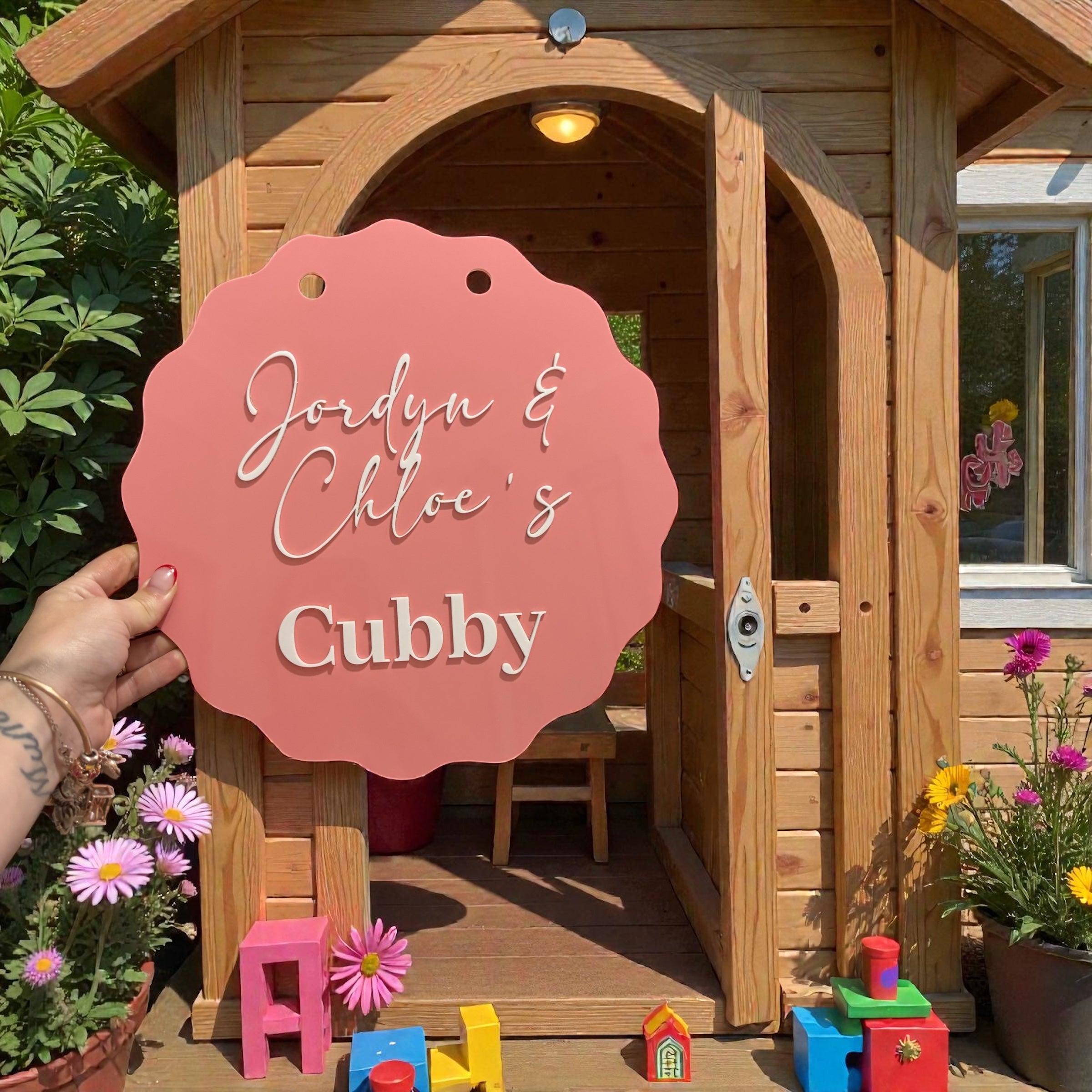 Wavy Cubby Sign