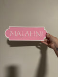 Barbie Inspired Custom Name Plaque
