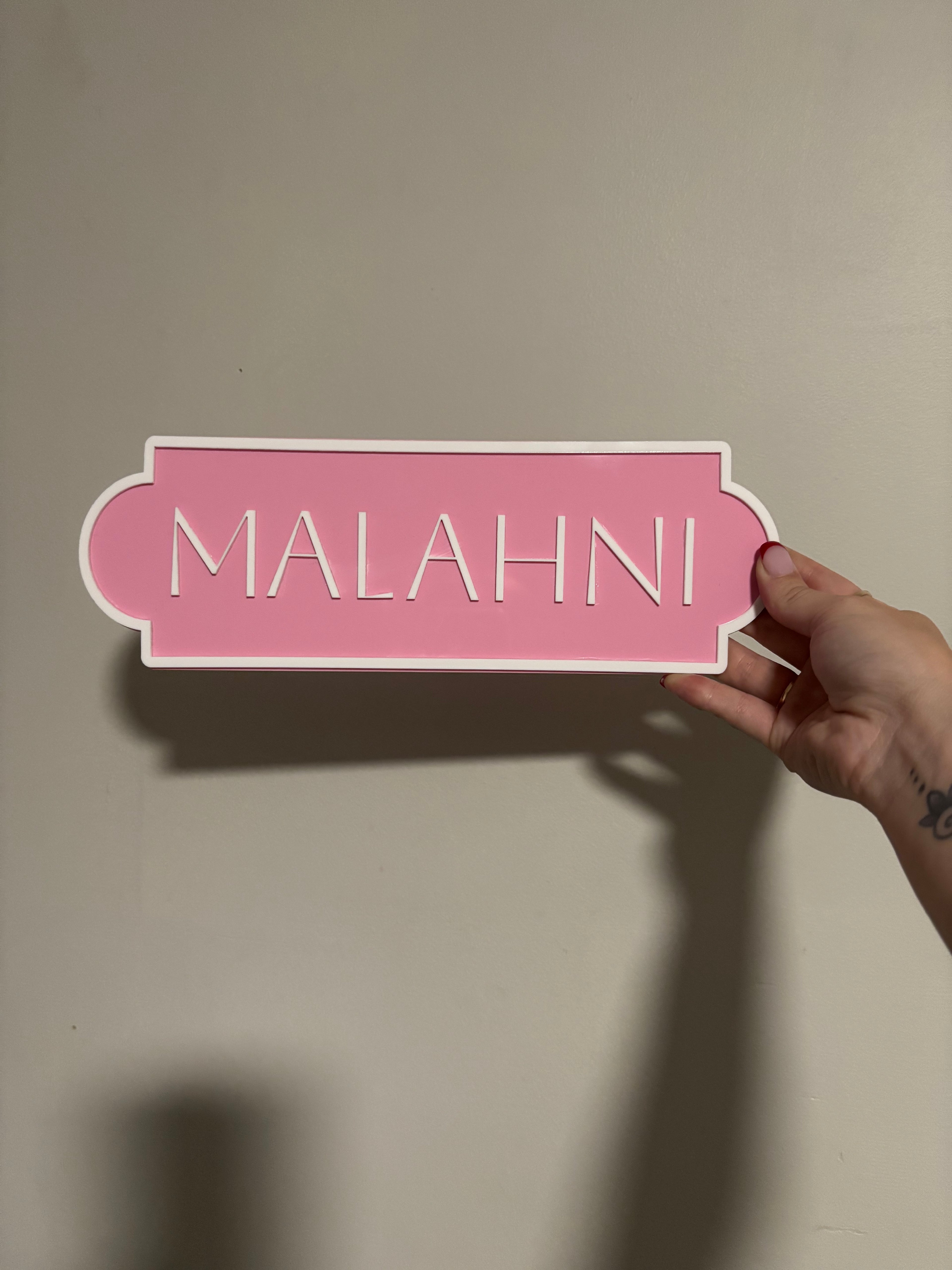 Barbie Inspired Custom Name Plaque