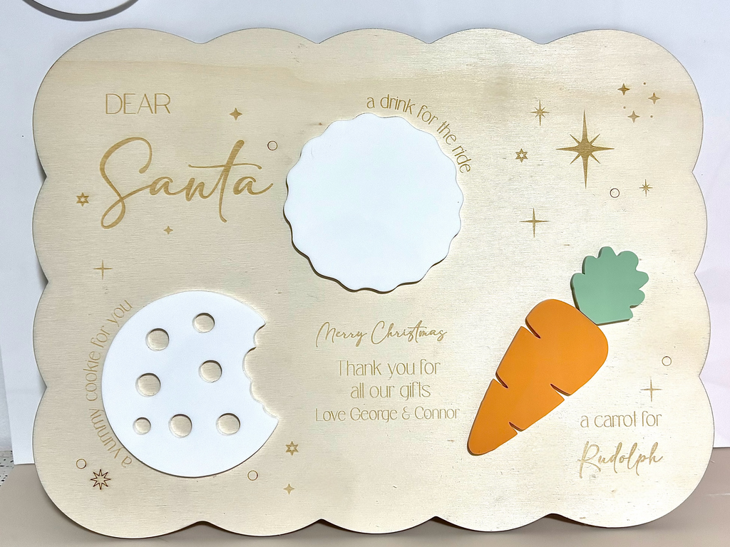 Christmas Eve Milk, Cookies, and Carrot Board