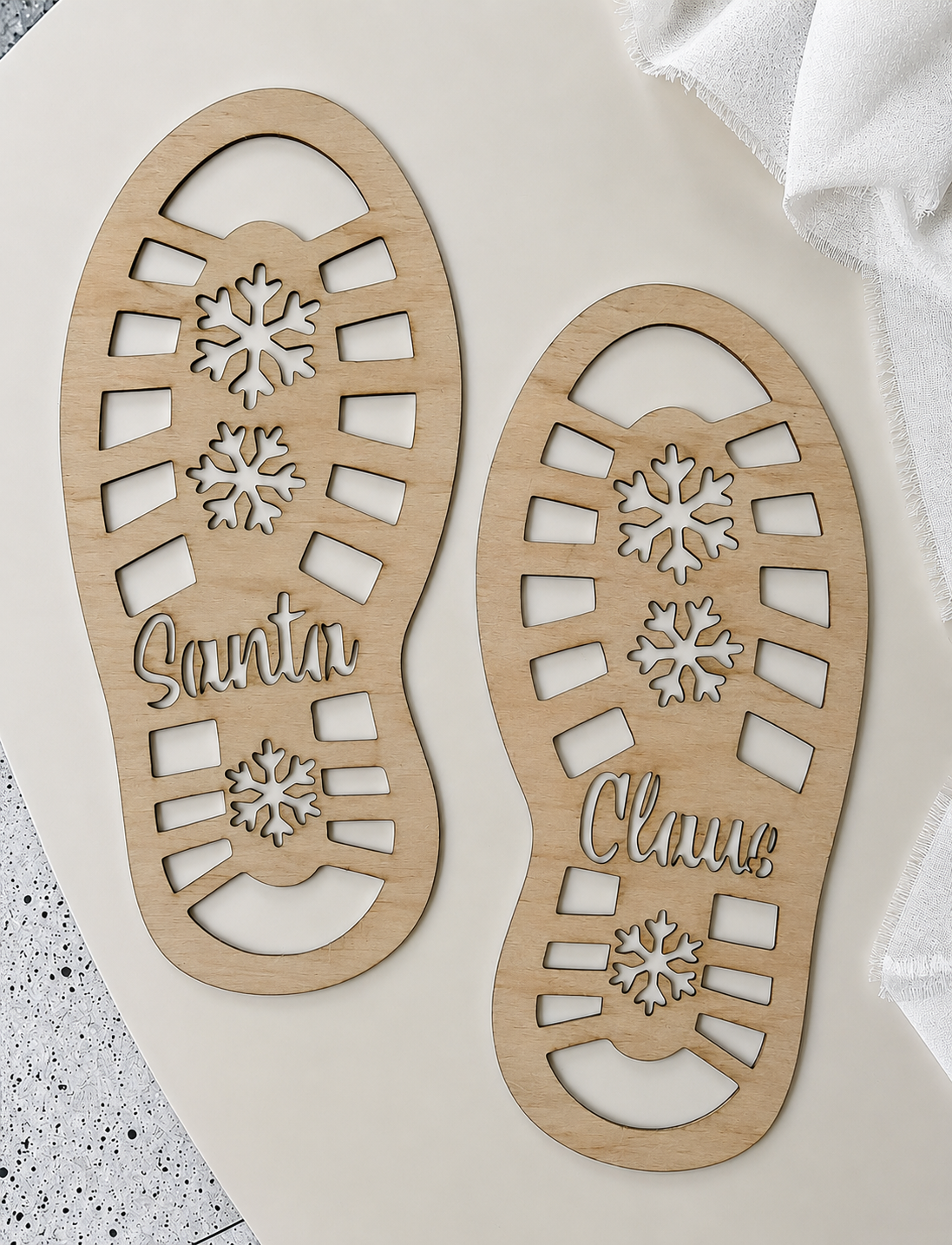 Santa's Footprint Stencil