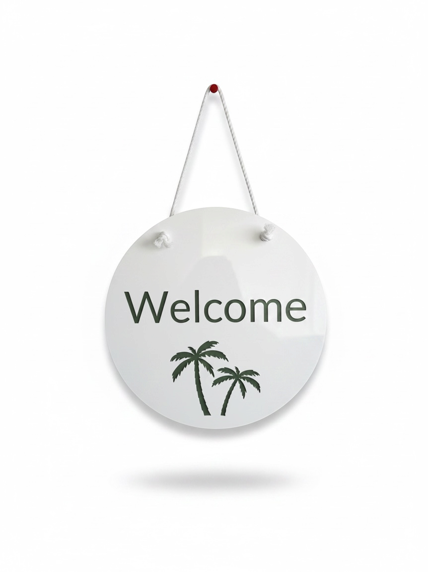 Tropical Welcome Sign for Home