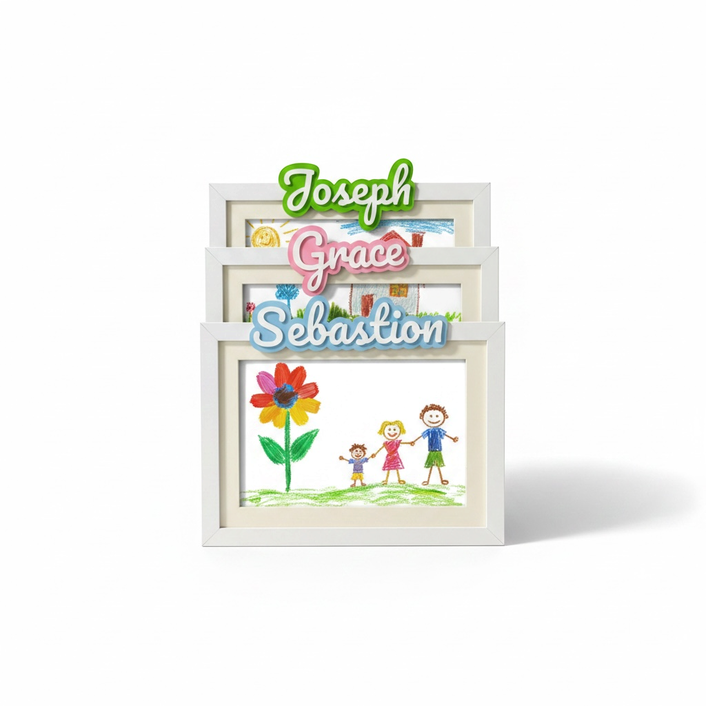 Personalised Kids Art Display Frame | Custom Name