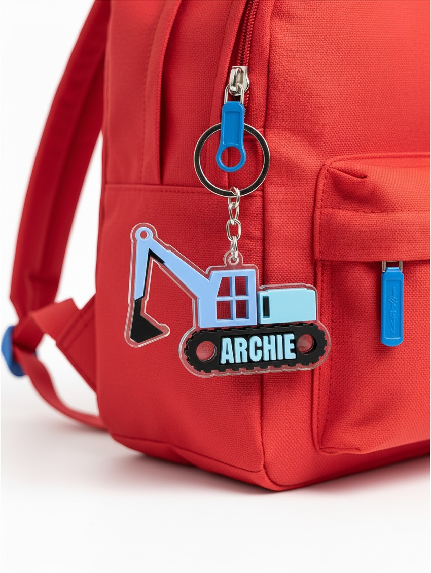 Personalised Digger Bag Tag