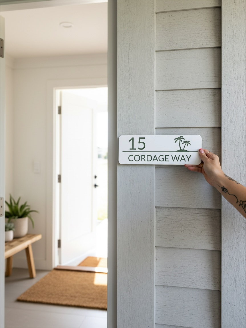 Personalised House Number & Street Sign | Address Plaque