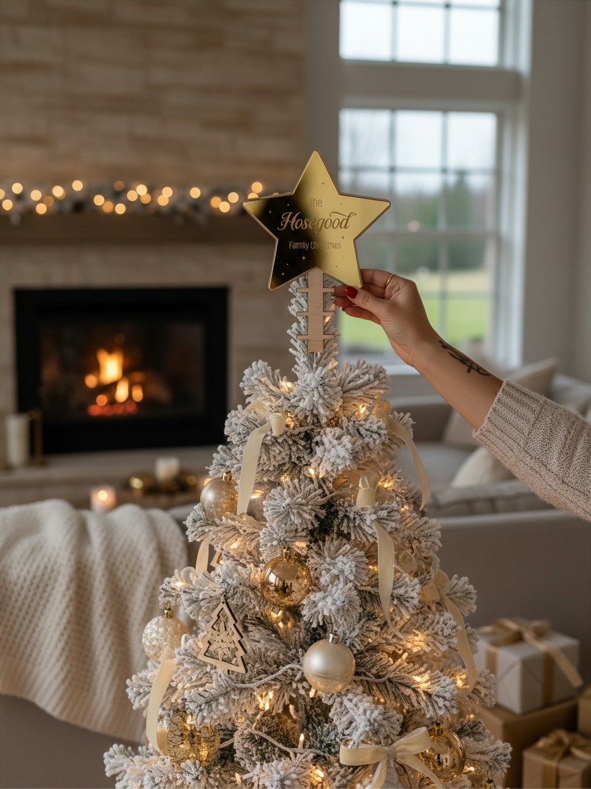 Personalised Christmas Star Tree Topper