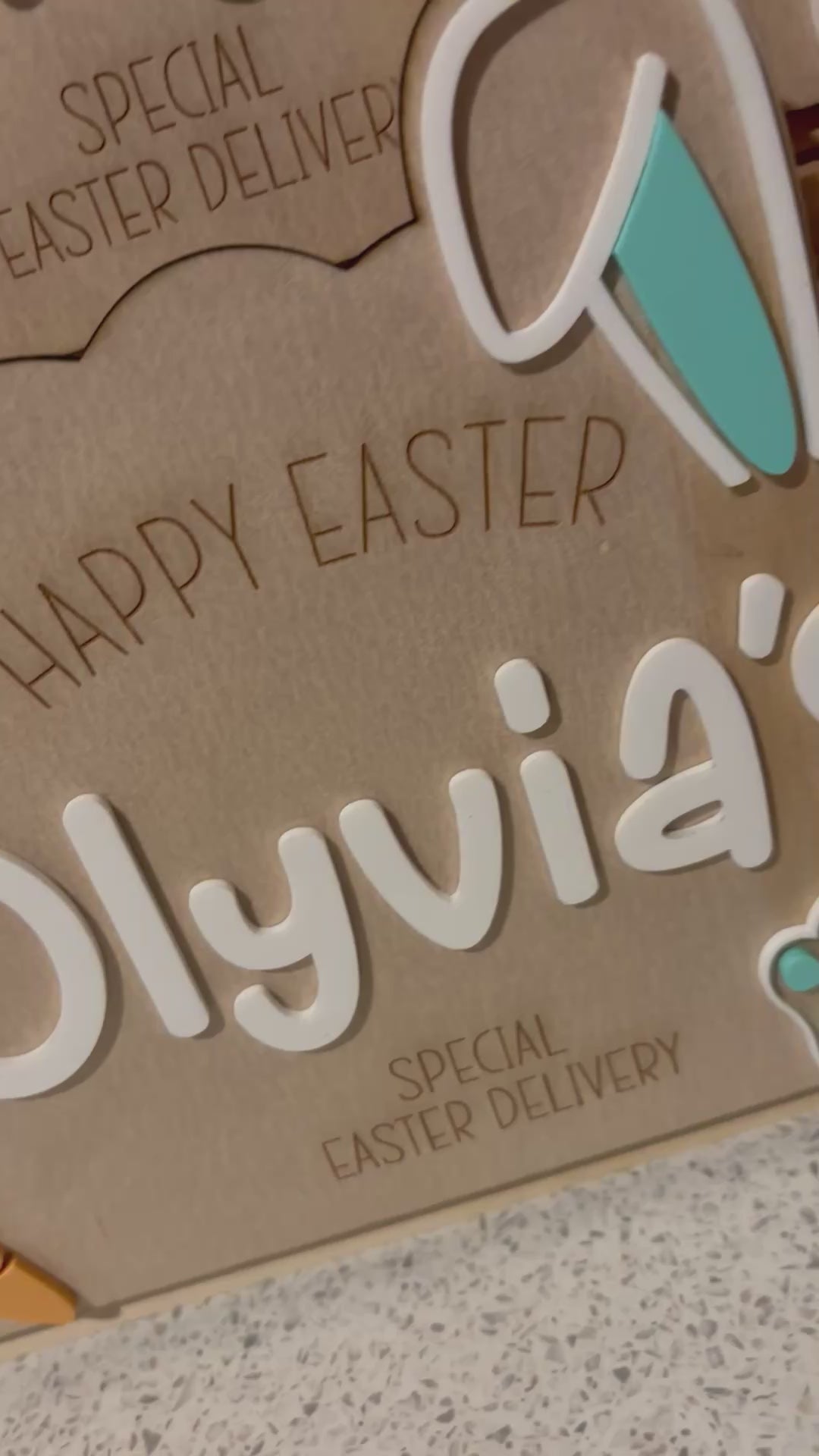 Personalised Easter Crate with Carrot Design
